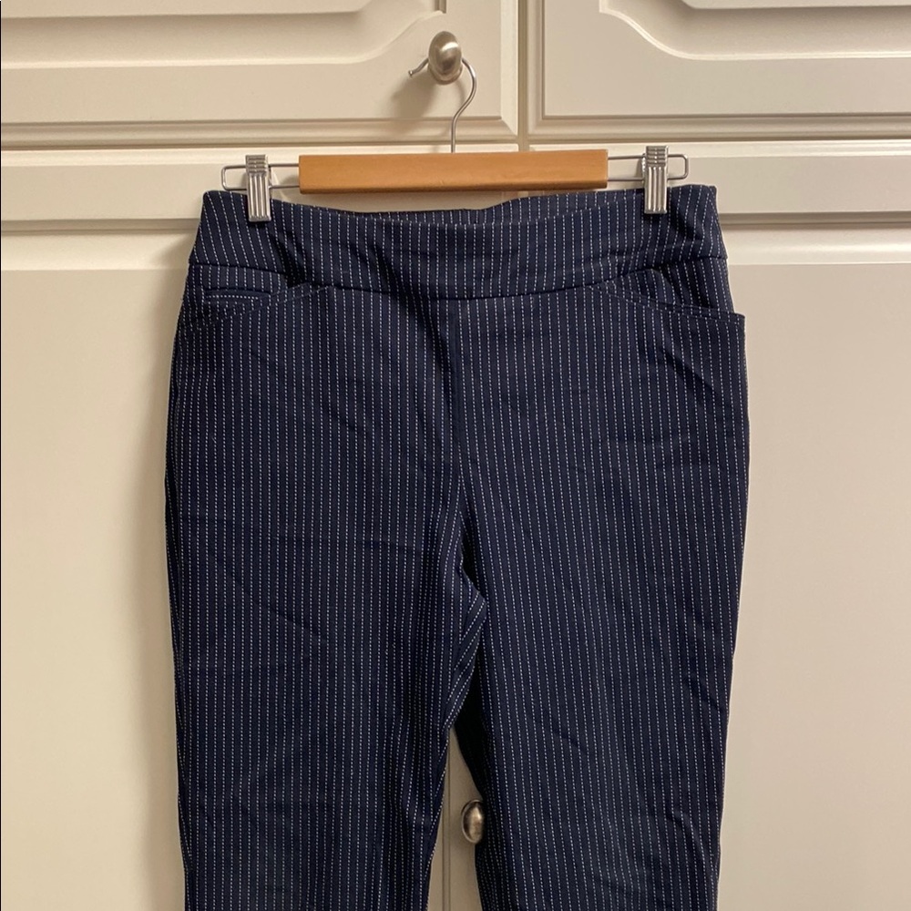 Chico’s Navy Pinstripe Pants